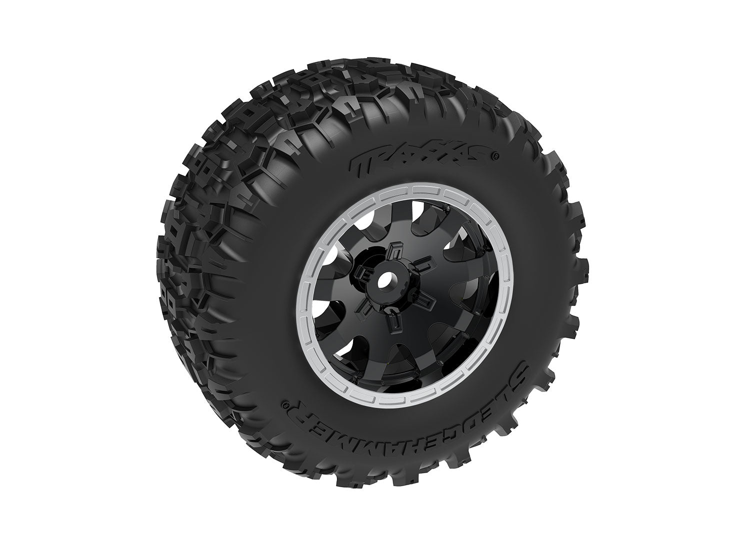 Mini Maxx Rear Tires & Wheels, Assembled , Traxxas, #10770