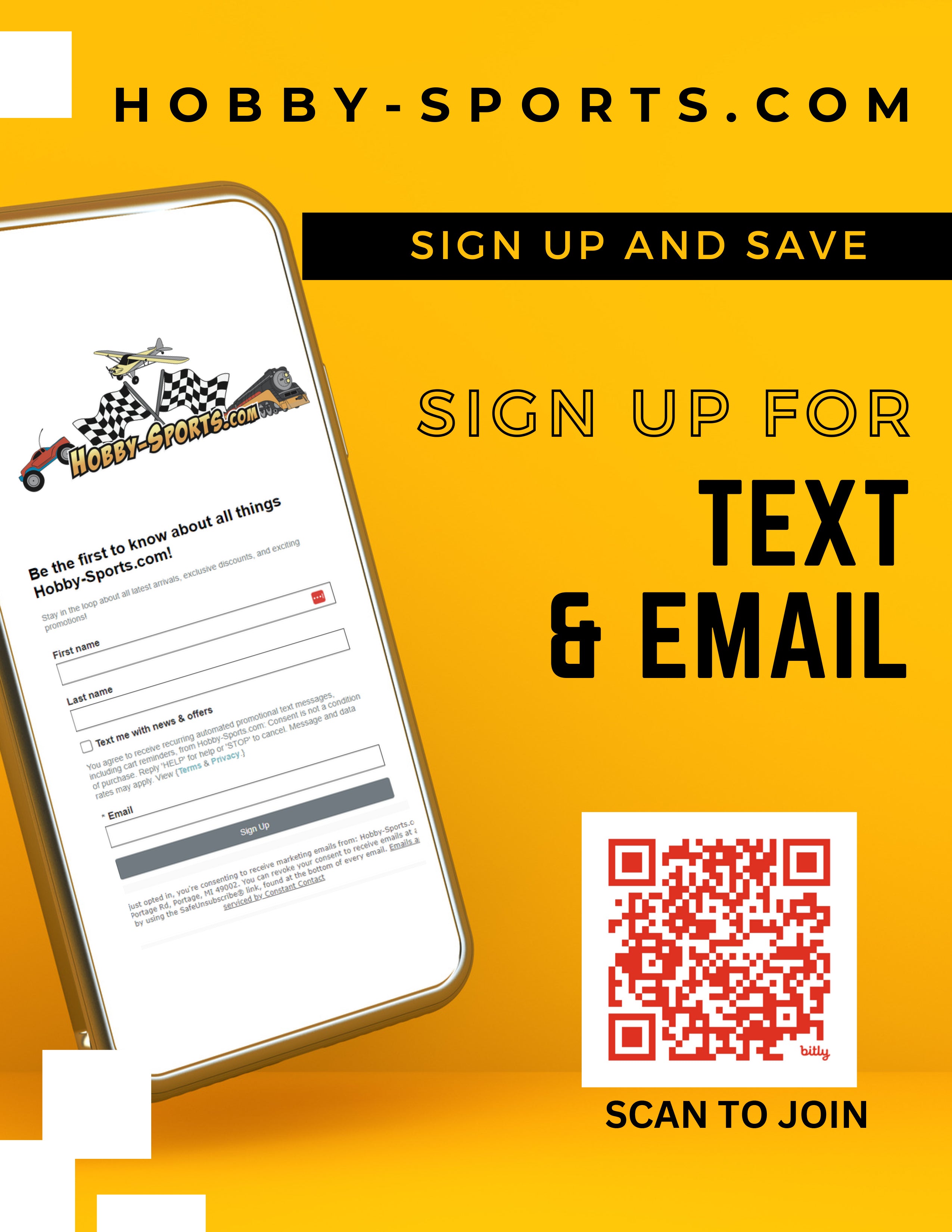 SIGN UP FOR TEXT & EMAIL