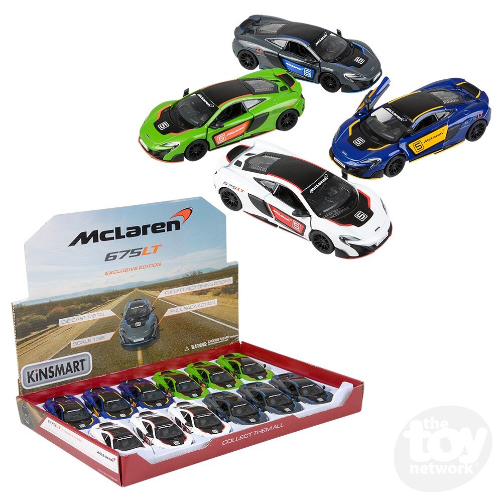 5" DIECAST PULL BACK MCLAREN 675LT Toy Network TVE-MC675