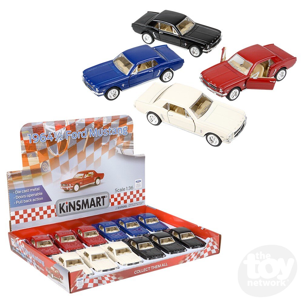 5" DIECAST PULL BACK 1964 FORD MUSTANG Toy Network TVE-MUST5
