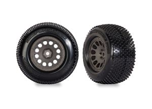TRAXXAS Gray Mini XRT Wheels w/ Response Pro Tires (2) 10774-GRAY