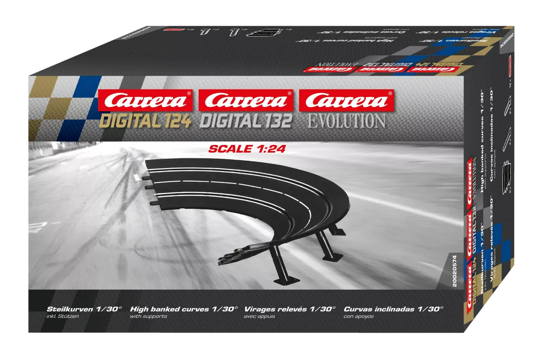 High Banked Curve 1/30° (6), DIGITAL 124, DIGITAL 132, Carrera EVOLUTION #20020574
