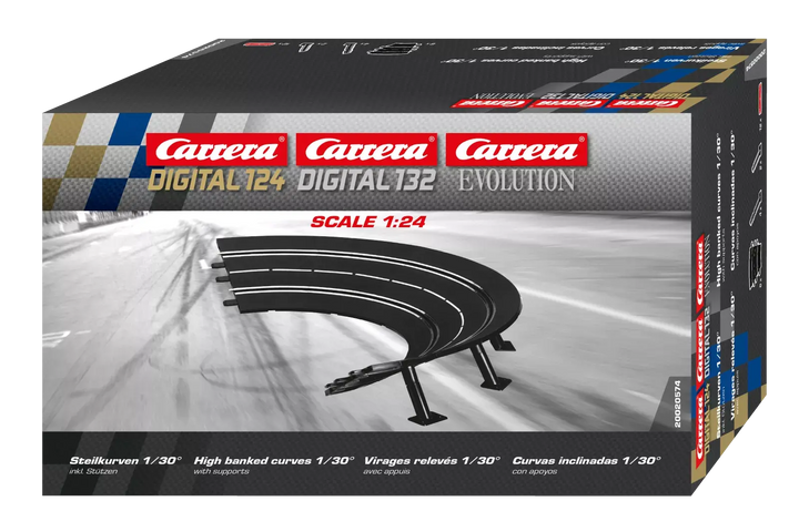 High Banked Curve 1/30° (6), DIGITAL 124, DIGITAL 132, Carrera EVOLUTION #20020574