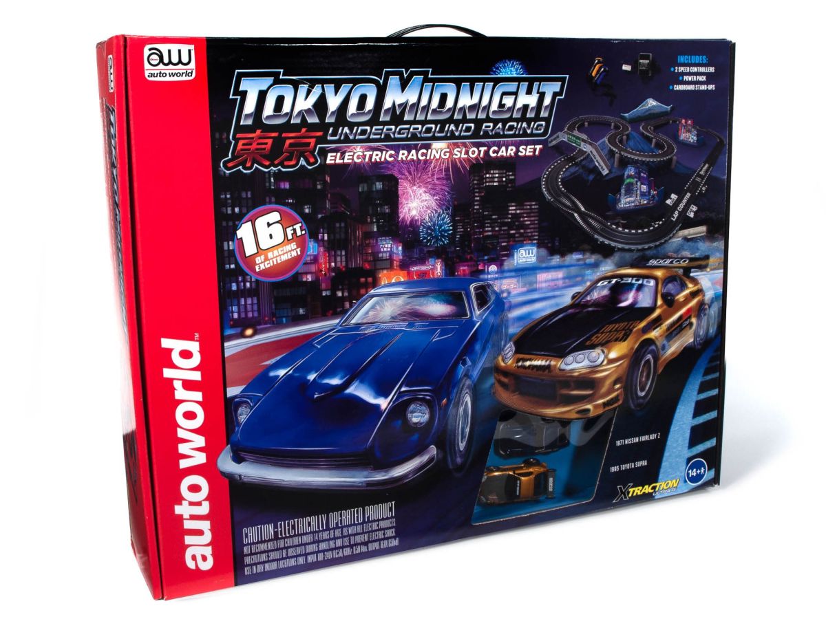 16′ Tokyo Midnight * Underground Racing Slot Race Set Auto World SRS342