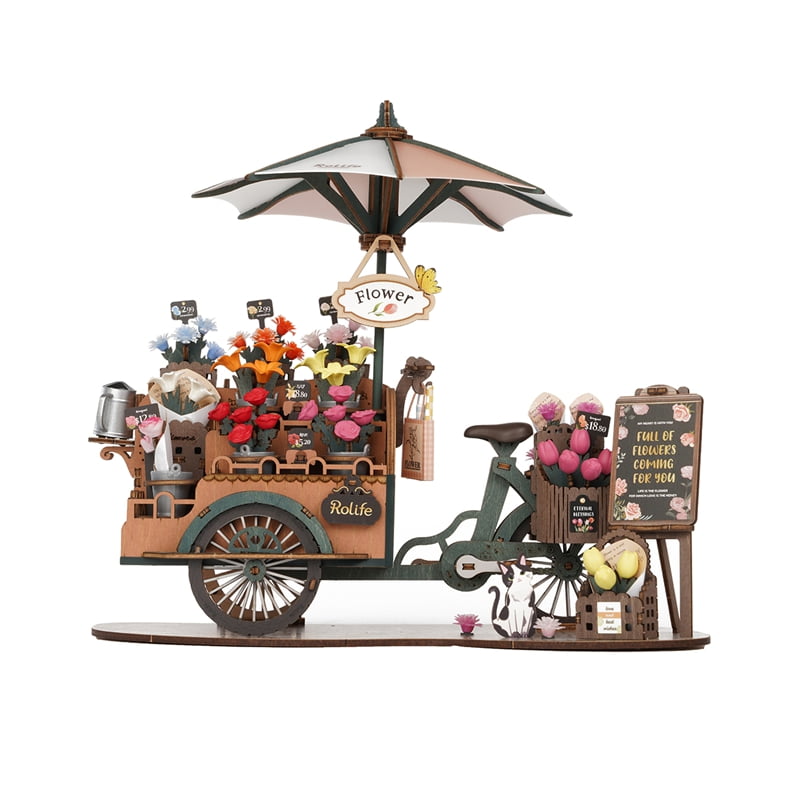 Blossom Cart 3D Wooden Puzzle Robotime TGS03
