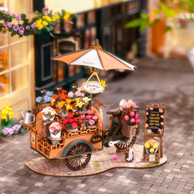 Blossom Cart 3D Wooden Puzzle Robotime TGS03