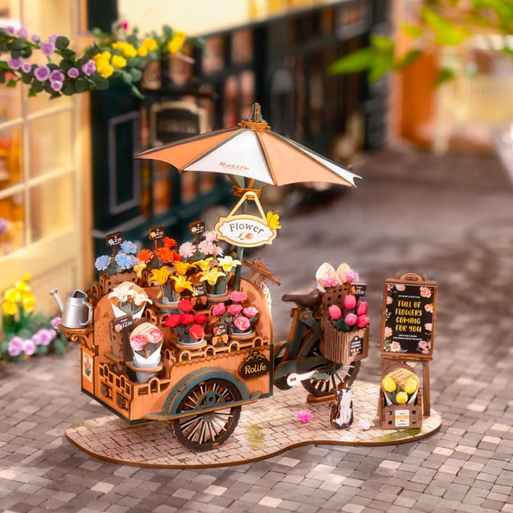 Blossom Cart 3D Wooden Puzzle Robotime TGS03