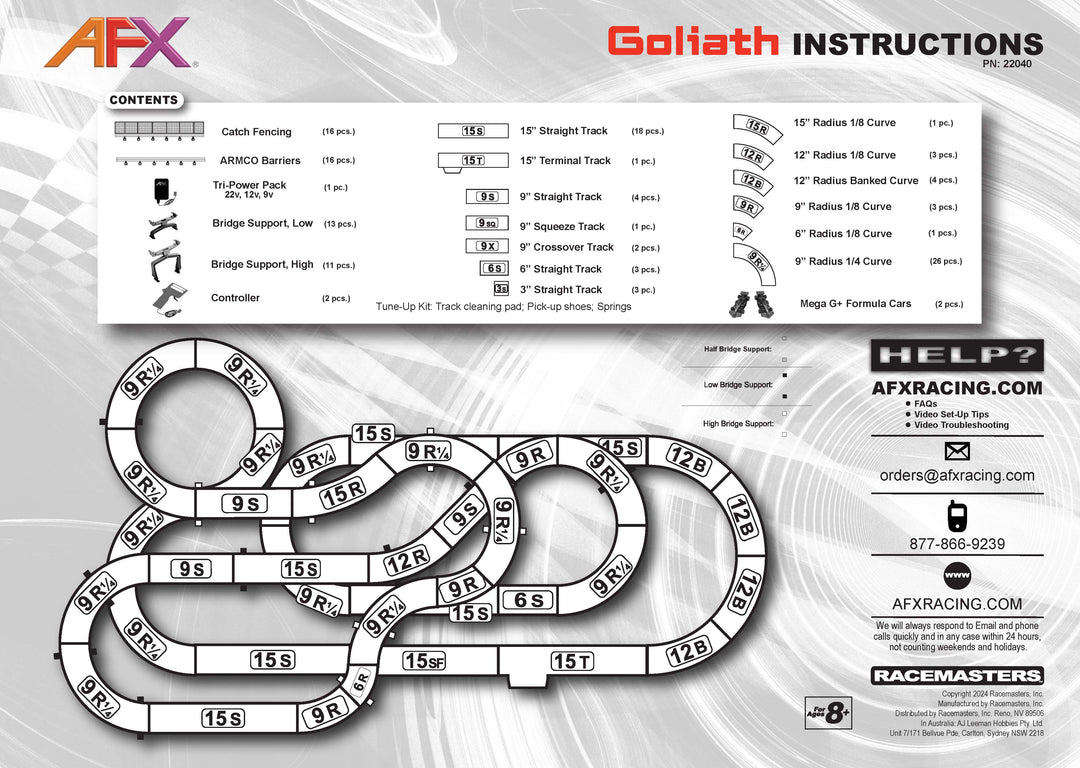 Goliath Set 65 Feet of Track AFX 22040