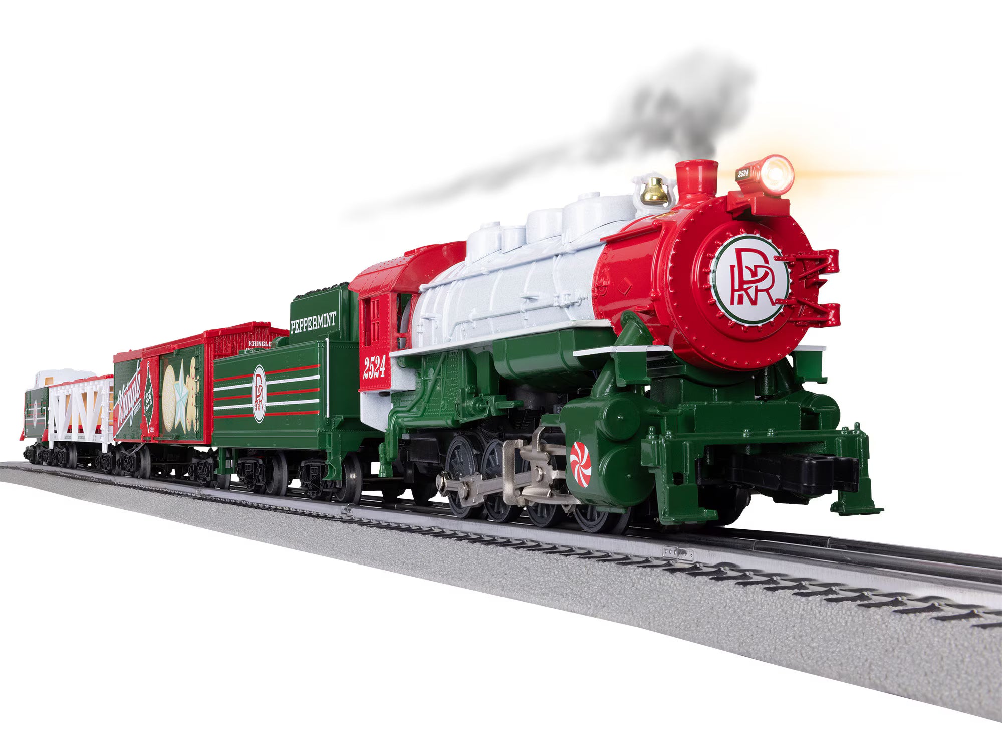O RTR Peppermint Railroad 0-8-0 Christmas Freight LionChief Lionel #2523120