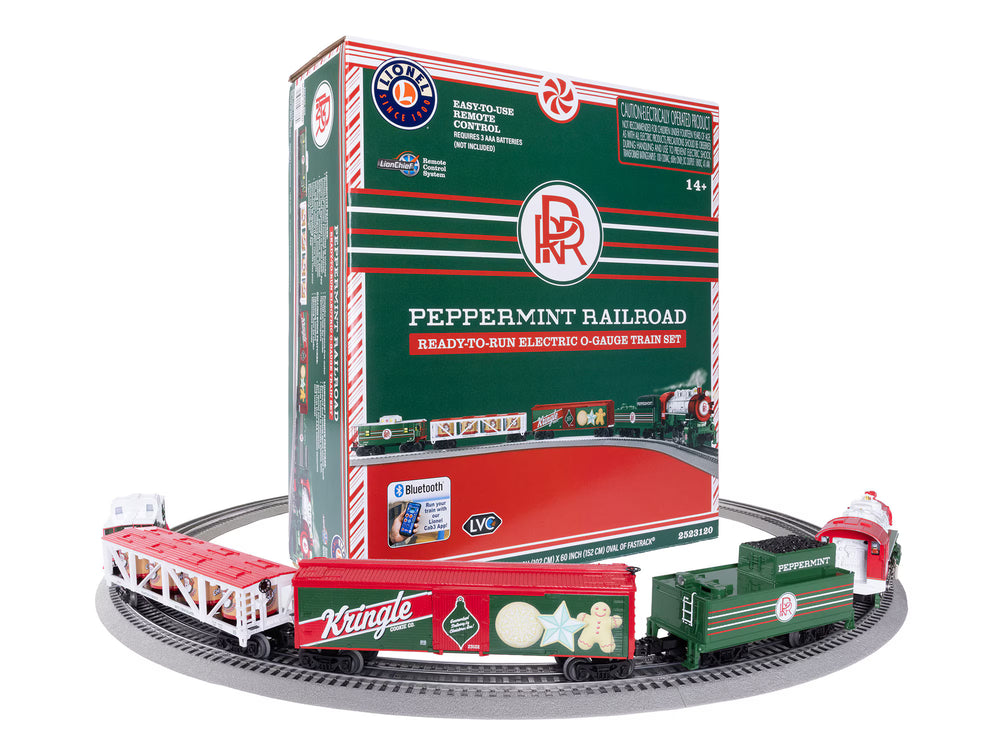 O RTR Peppermint Railroad 0-8-0 Christmas Freight LionChief Lionel #2523120
