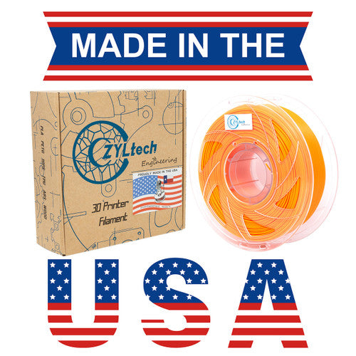 PLA 3D Printer Filament 1.75mm 1kg ORANGE ZYLtech Engineering FMT-PLA-OR