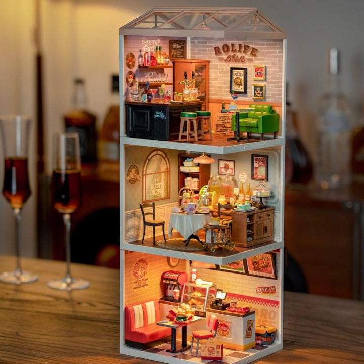 Sweet Sips Tea DIY Plastic Miniature House Robotime DW011