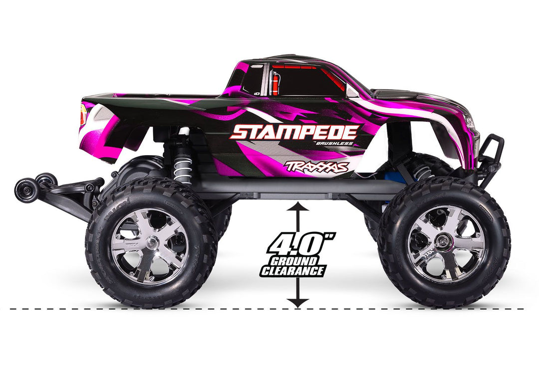 Stampede® Brushless BL-2s™ 1/10 Scale Monster Truck. Ready-To-Race® Traxxas #36354-4