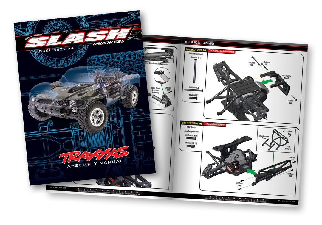 Slash 2WD Unassembled Kit: Brushless BL-2s™ 1/10 scale 2WD Short Course Racing Truck Traxxas #58314-4