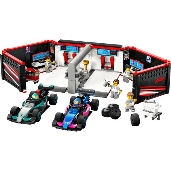 60444 F1 Garage & Mercedes-AMG & Alpine Cars LEGO
