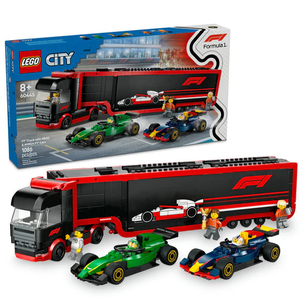 60445 F1 Truck with RB20 & AMR24 F1 Cars LEGO
