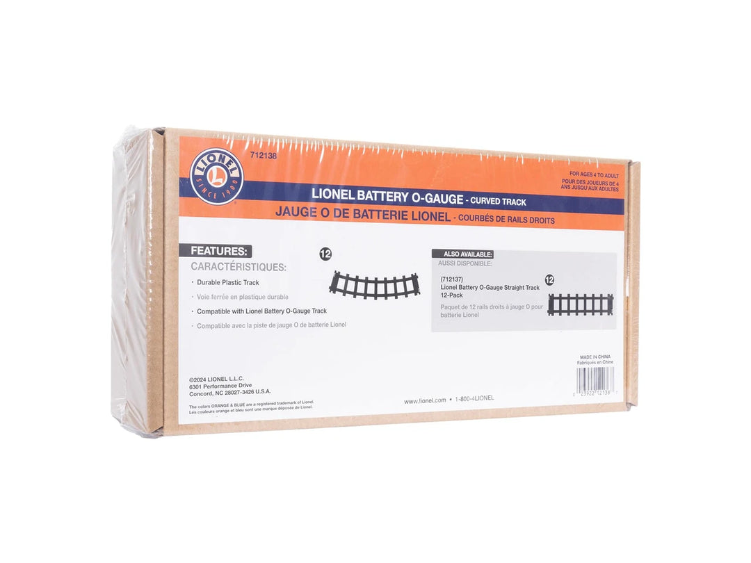 LIONEL - Battery O Gauge 12-Piece Curved Black Plastic Track Pack - 712138 80-712138
