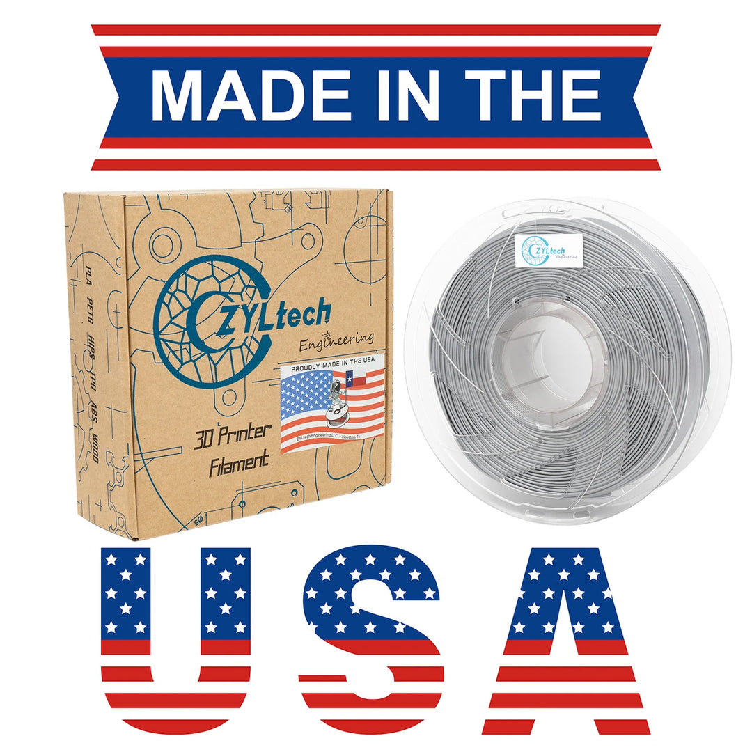 PETG Filament Uncle Jessy's Gun Metal Silver ZYLtech Engineering FMT-PETG-MTSLV
