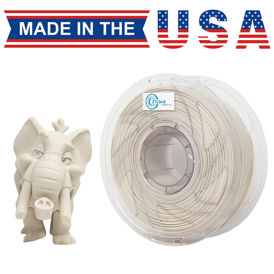 PLA 3D Printer Filament 1.75mm 1kg IVORY ZYLtech Engineering FMT-PLA-IVY