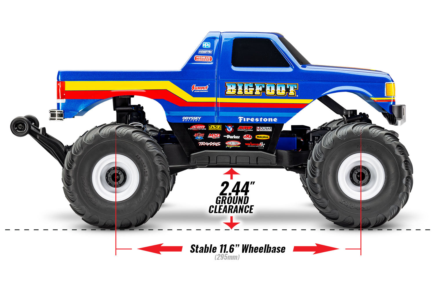 TRAXXAS Bigfoot 2WD シャーシのみ　機器類なし Traxxas Bigfoot® 1/10 RTR 4WD Brushless Monster Truck (Blue