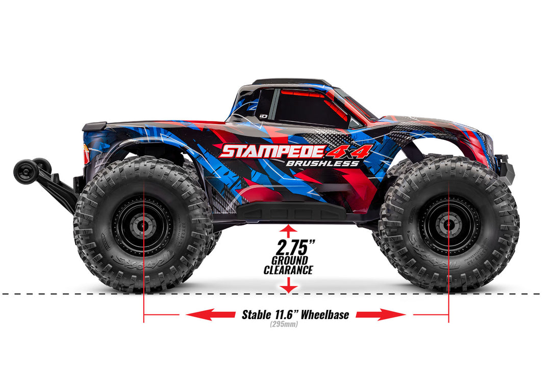 Stampede 4X4 Brushless with VX3 ESC and V3200 motor Traxxas 67454-4
