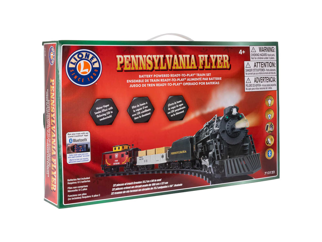 Pennsylvania Flyer Freight Ready-to-Play Train Set w/ Bluetooth Lionel #712122