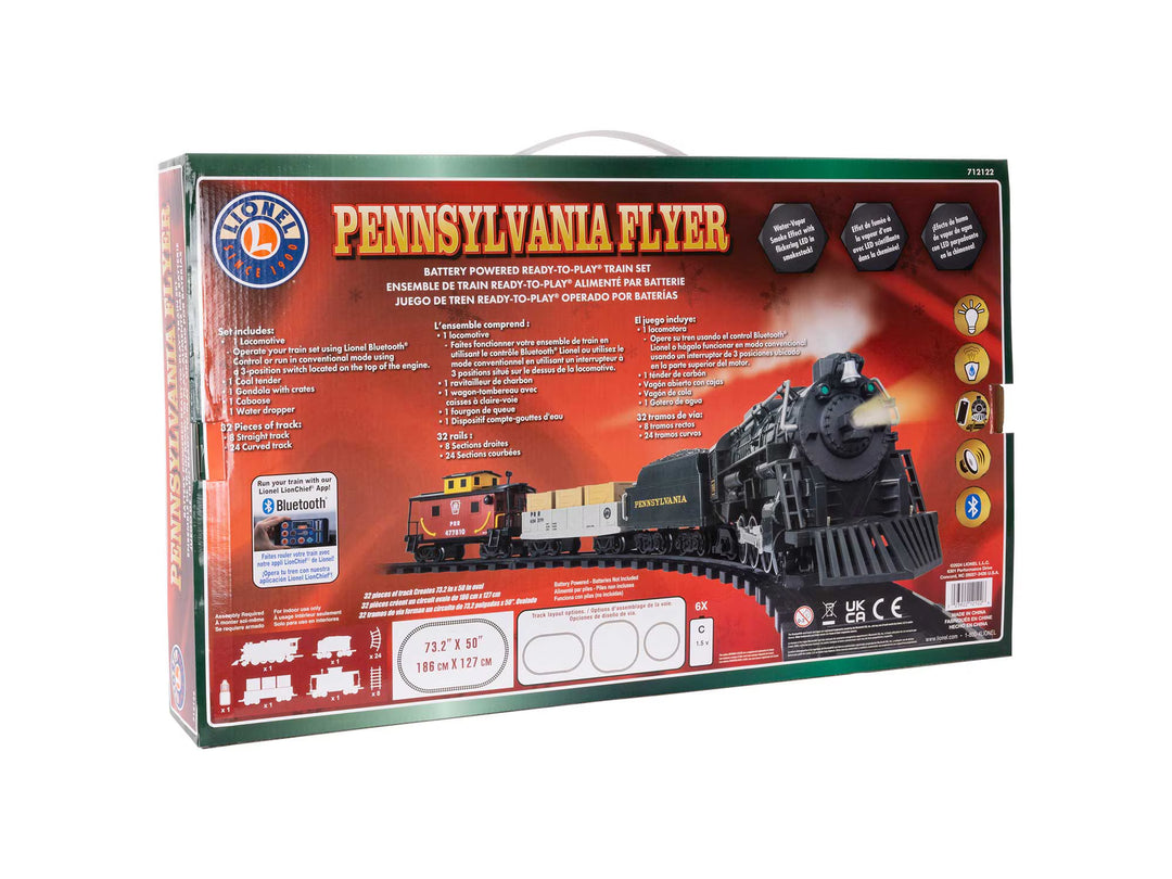 Pennsylvania Flyer Freight Ready-to-Play Train Set w/ Bluetooth Lionel #712122