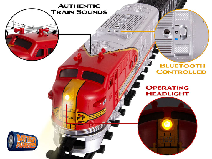 Lionel Santa Fe Flyer Freight Battery Operated O-Gauge Train Set 712130