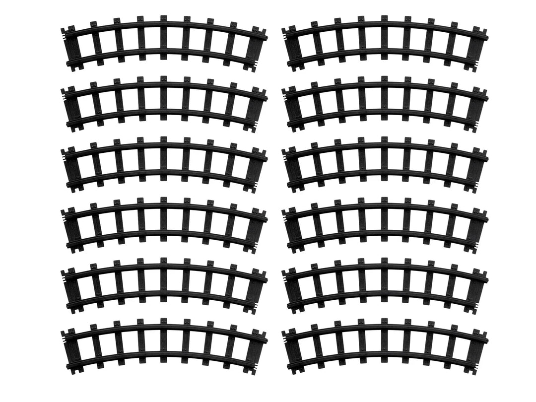 LIONEL - Battery O Gauge 12-Piece Curved Black Plastic Track Pack - 712138 80-712138