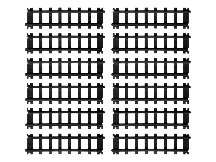 LIONEL - Battery O Gauge 12-Piece Straight Black Plastic Track Pack - 712137 80-712137