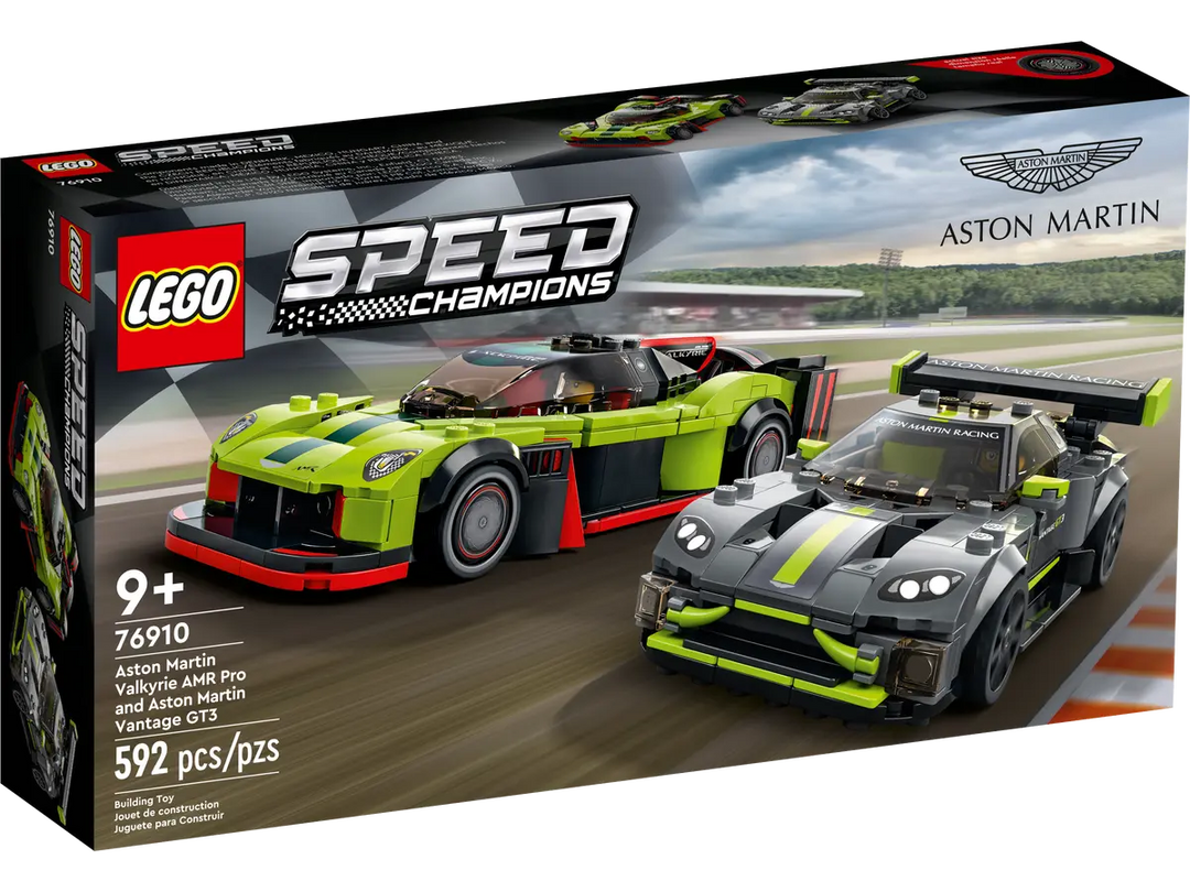 76910 Aston Martin Valkyrie AMR Pro and Aston Martin Vantage GT3 LEGO
