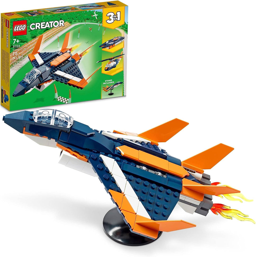 31126 Creator 3 in 1 Supersonic Jet Plane Toy LEGO