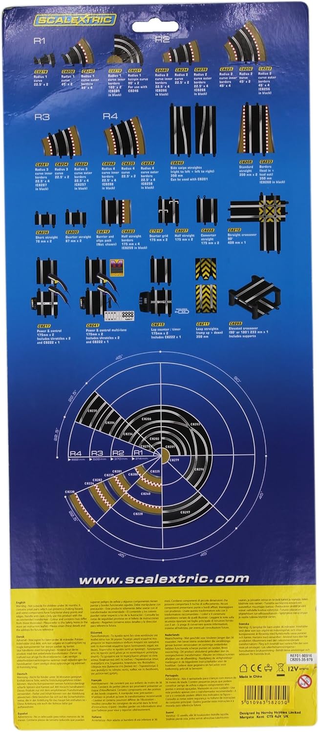 STRAIGHT TRACK STANDARD 2PK Scalextric HRNC8205