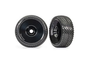 T&W DISHED BLK/RESPONSE PRO (2) Traxxas 9074-BLK