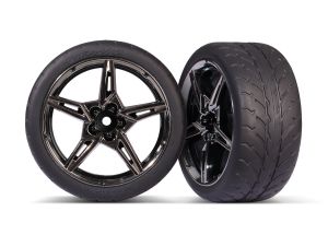 T&W SPLIT SPOKE BLK CHRM 2.0' Rear Traxxas 9371