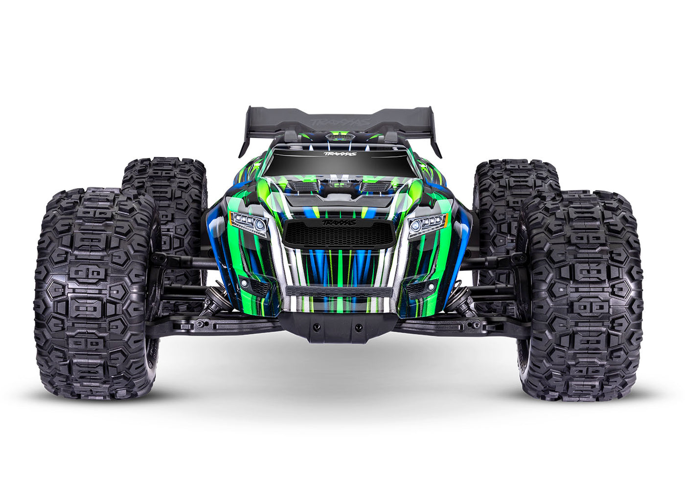 Sledge® 1/8 scale 4WD brushless monster truck with belted tires. Traxxas #95096-4