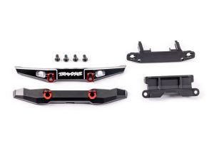 BUMPER FRONT (1) REAR (1) ALUM BLK Traxxas 9735X