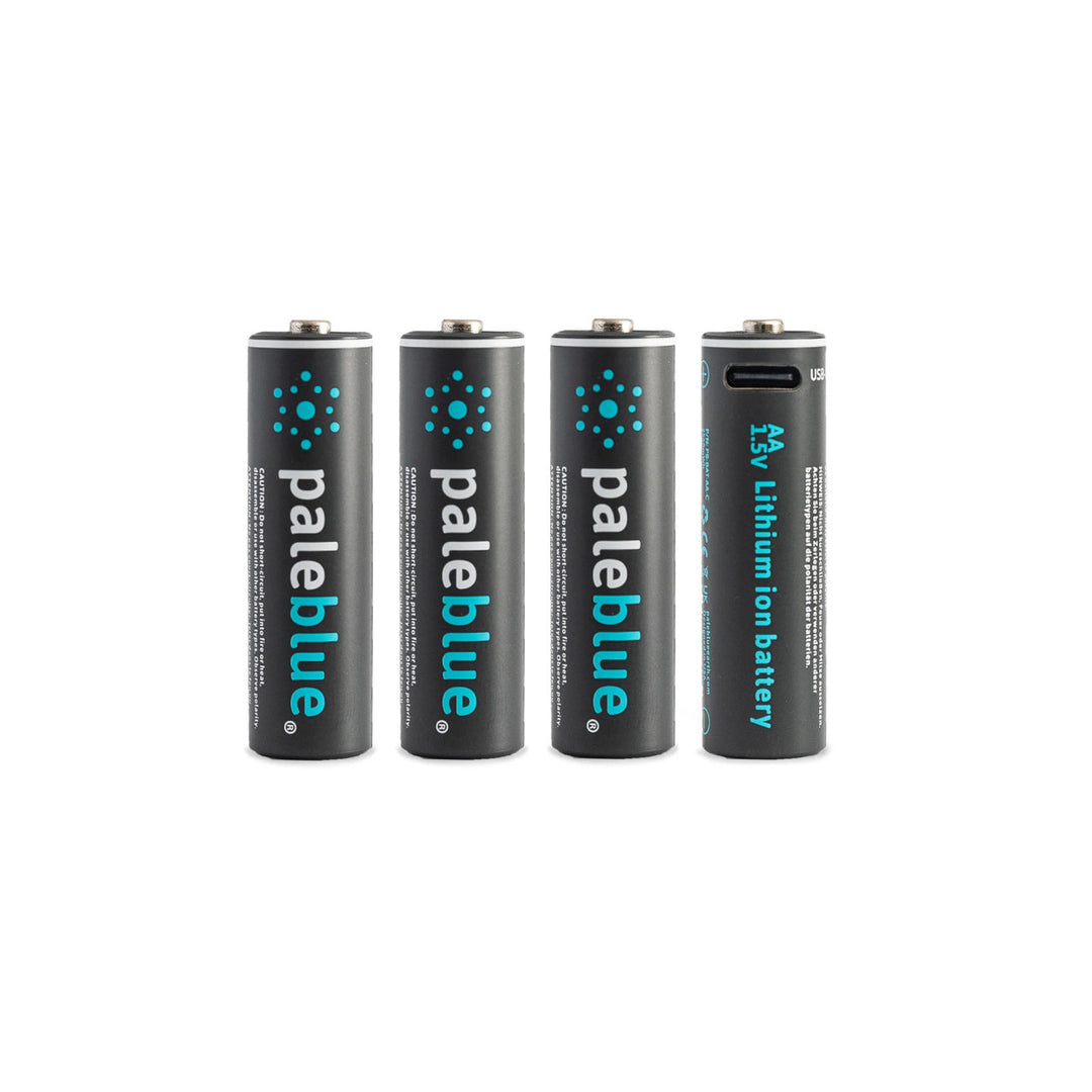 Pale Blue Lithium Ion Rechargeable AA Batteries 4pk PBLPBAAC
