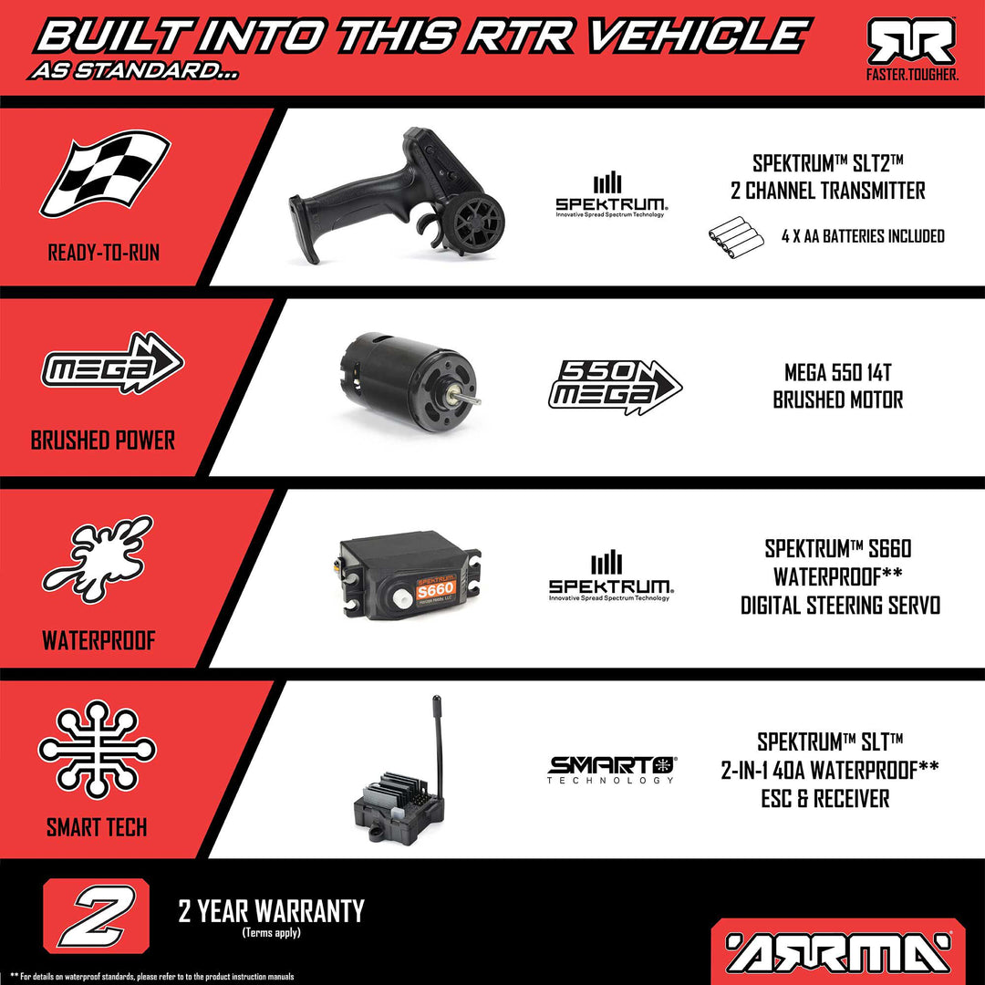 1/10 FURY MEGA 550 2WD Short Course Truck RTR, Arrma ARA3221S