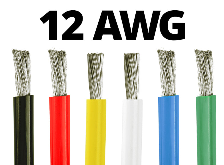 COMWS 12AWG-3BR 12 AWG Silicone Wire 3' red/blk
