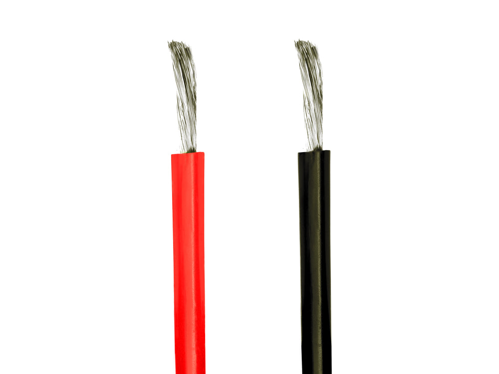 COMWS 24AWG-3BR 24 AWG Silicone Wire 3' red/blk
