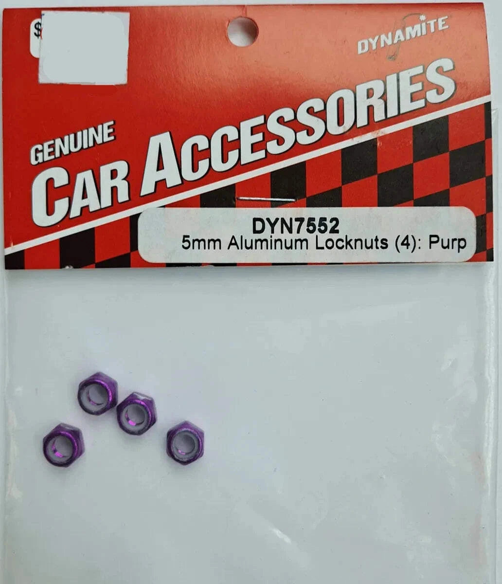DYN 7552 5mm Aluminum Locknuts (4): Pur