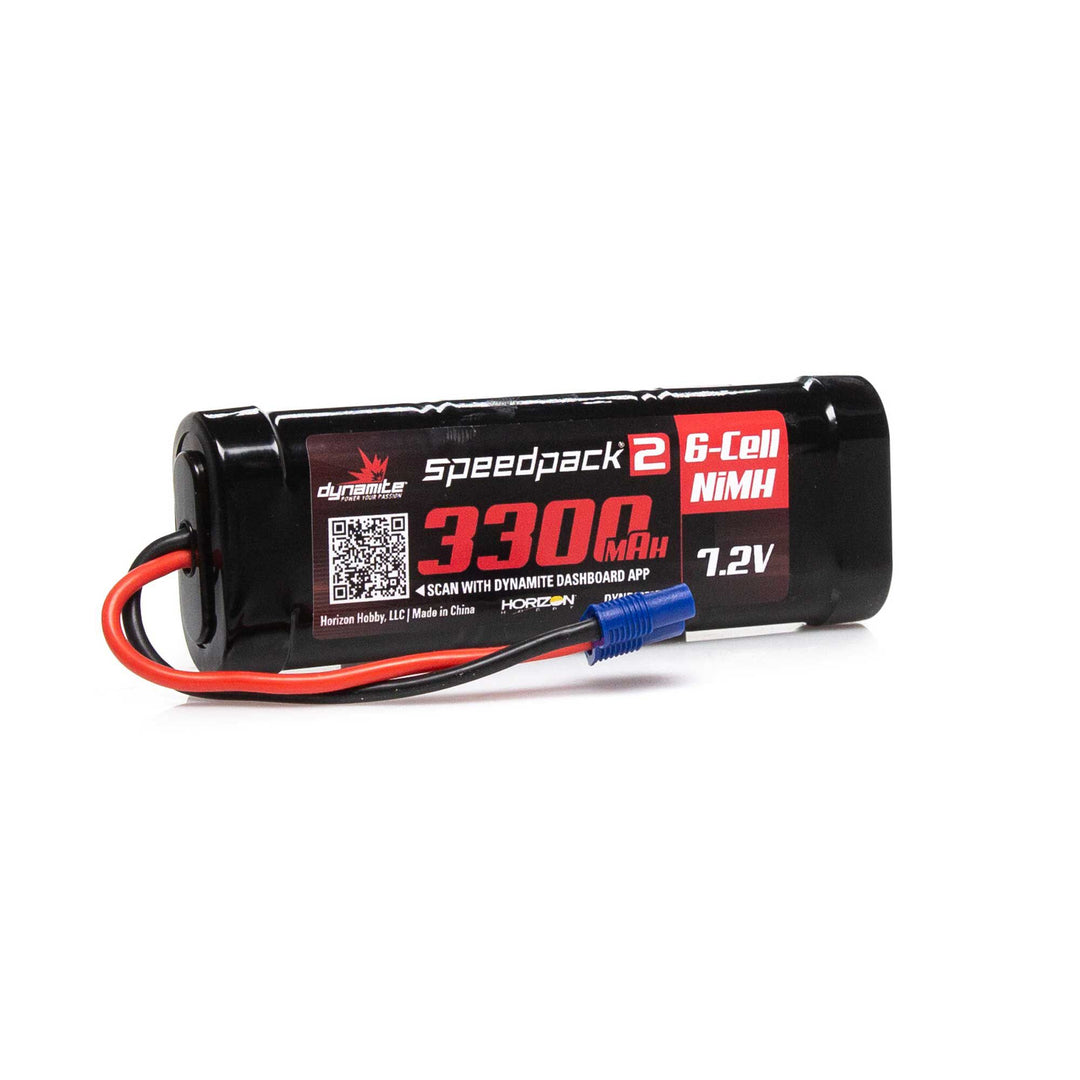 7.2V 3300mAh 6-Cell Speedpack2 Flat NiMH Battery: EC3 Dynamite DYNB2070EC