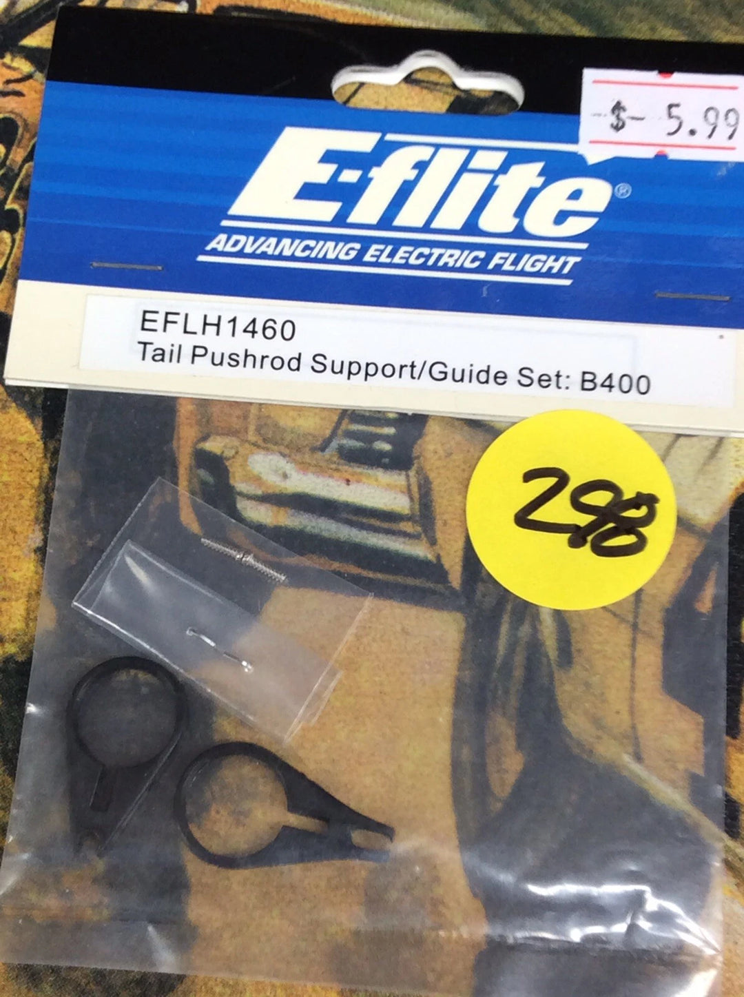 EFLH 1460 Tail Pushrod Support/Guide Set:

