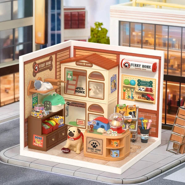Rolife Furry Friends' Home DIY Miniature House ROBOTIME DW027