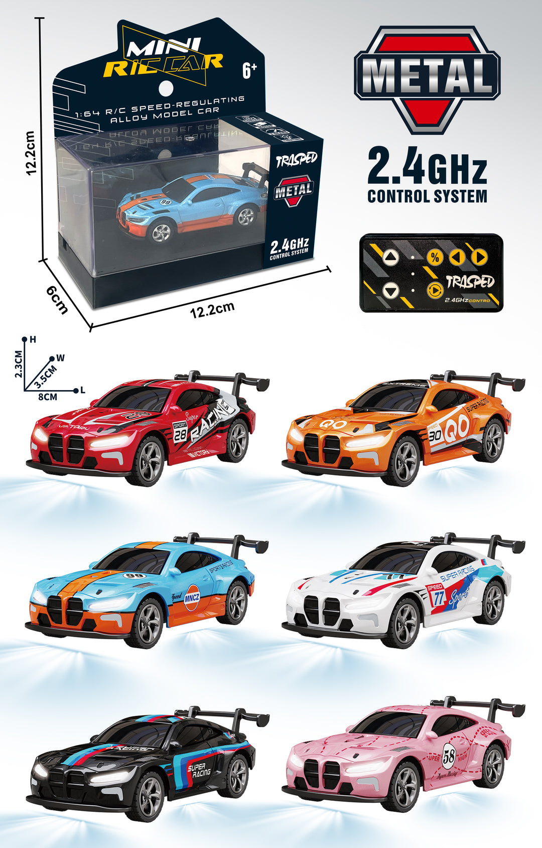 RC PRO 1:64 R/C Mini sports car HG4-107