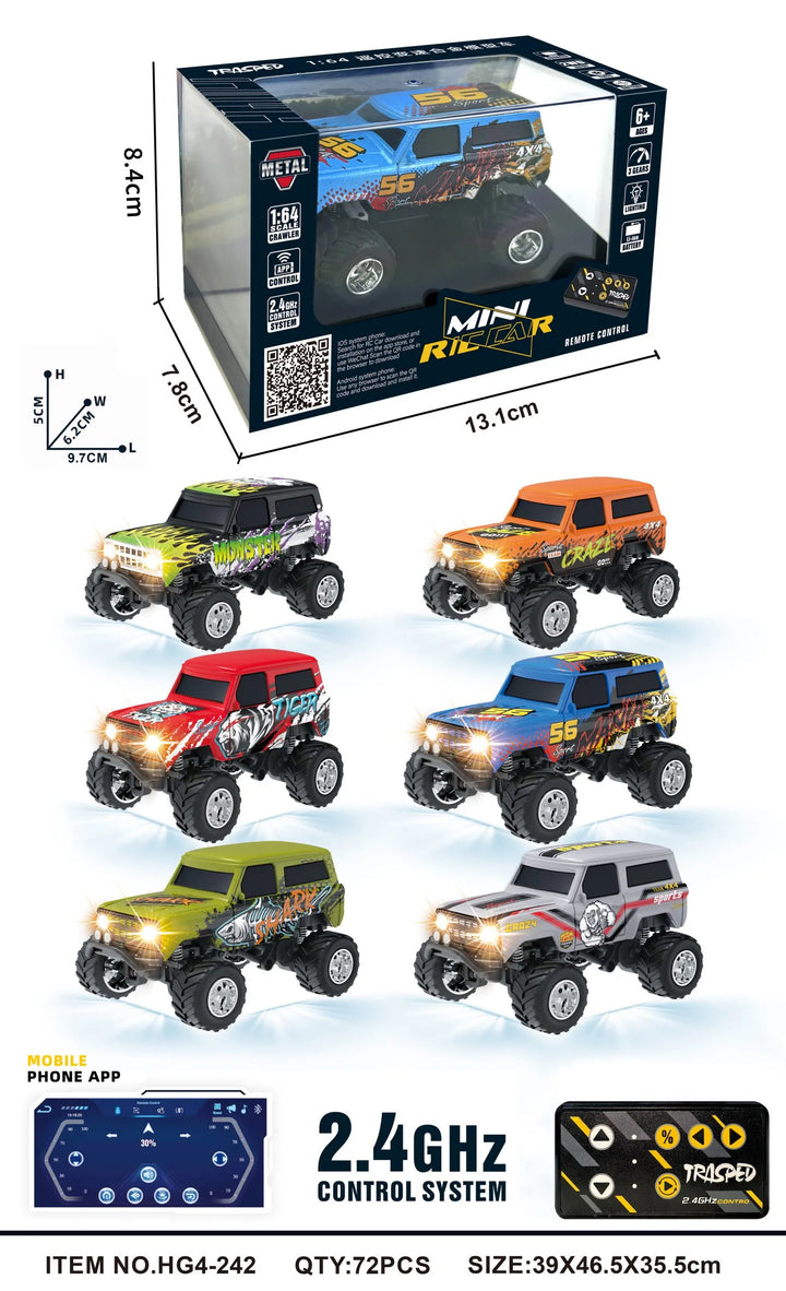 RC PRO 1:64 R/C Bronco Off-Road Vehicle With APP control HG4-242