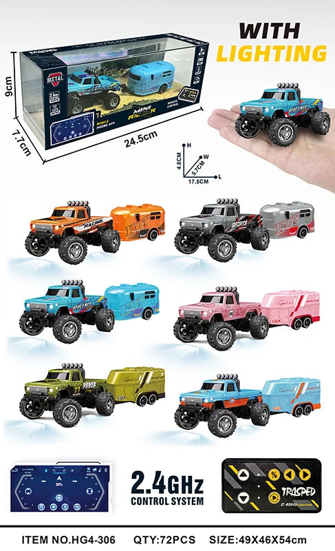RC PRO 1:64 R/C With APP control - 6-wheeler truck HG4-306