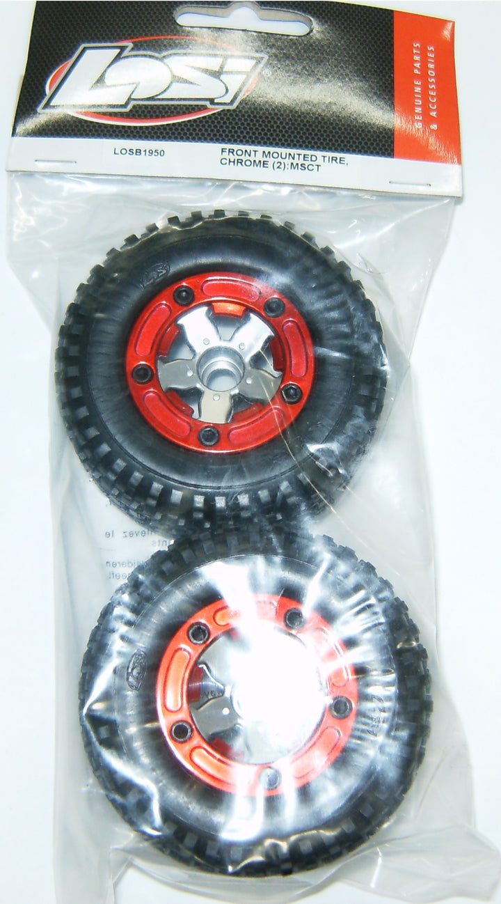 LOSB 1950 Front Mounted Tire, Chrome (2):