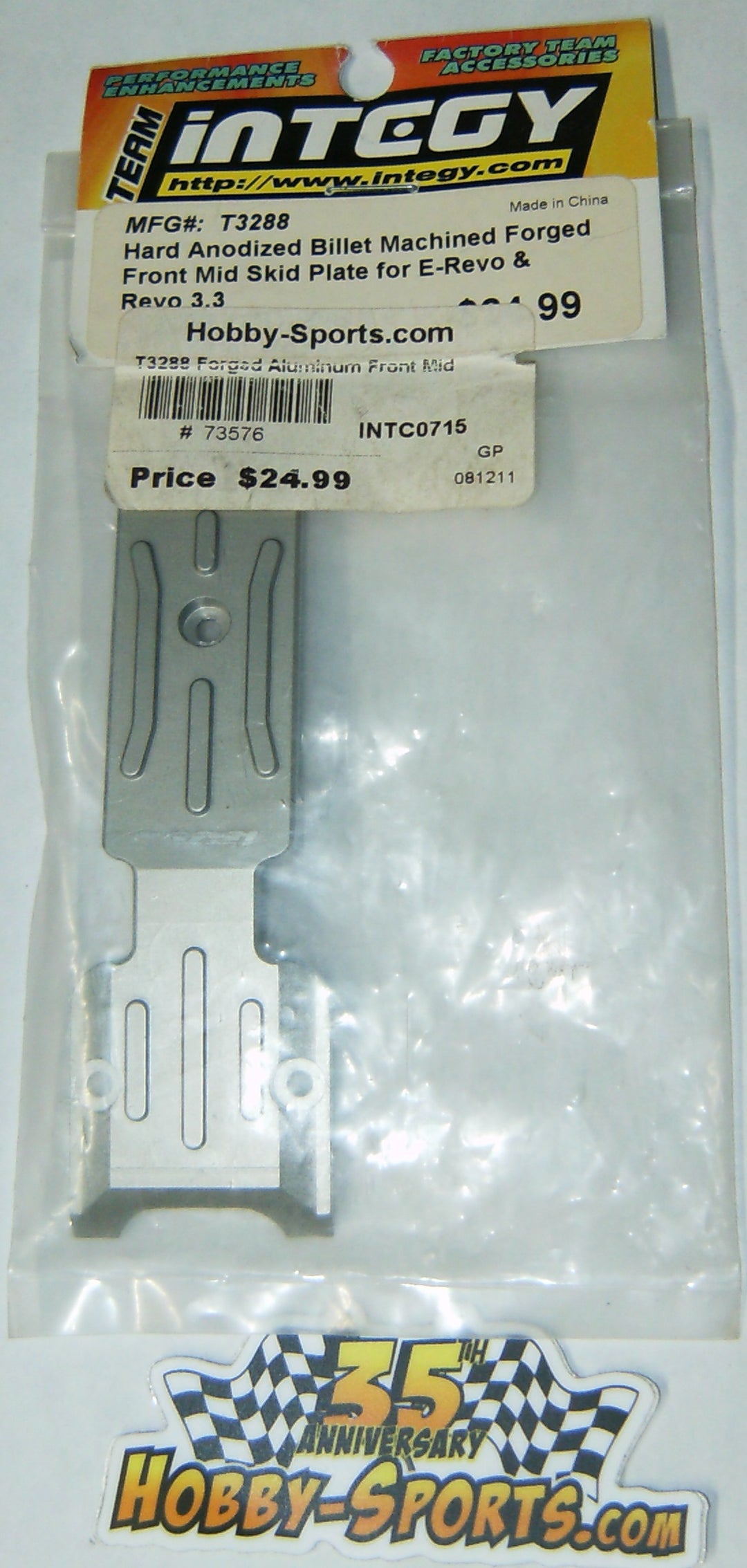 Forged Aluminum Front Mid Skid Plate for Traxxas E-Revo & E-Revo 3.3 Integy T3288